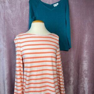Bundle (2) Womens Loft long Sleeve Shirts Size S